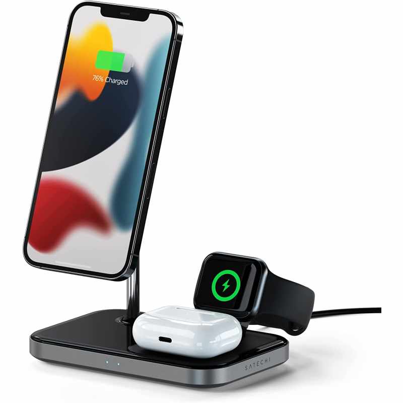 Satechi magnetischer kabelloser Ladeständer 3in1 Wireless Charging St 79 95