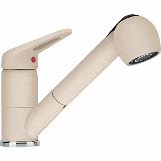 Franke Prince II Einhebelmischer 115.0470.665 Schlauchbrause ausziehbar beige