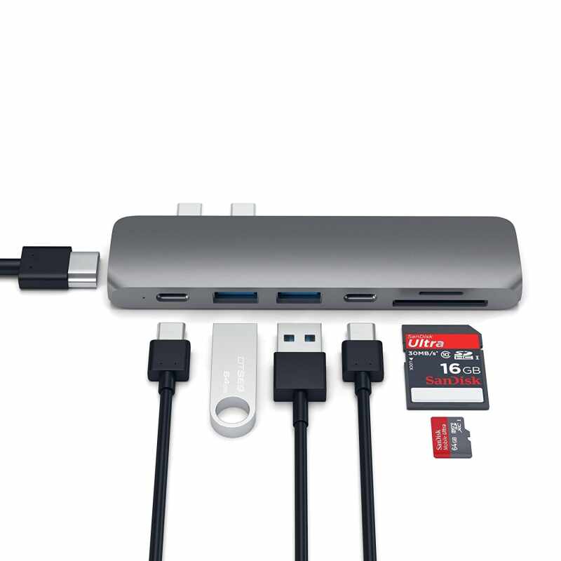 Satechi Type C Pro Hub Adapter Mit Usb C Pd 4k Hdmi Sd Micro Sd Docki 6495 3866