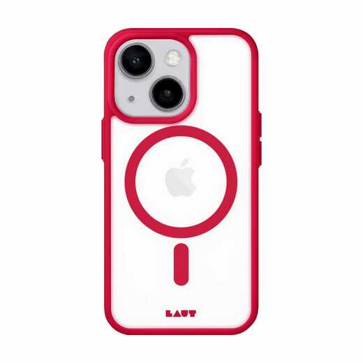 LAUT Schutz H&uuml;lle HUEX Protect cover f&uuml;r Apple  iPhone 14 transparten/red