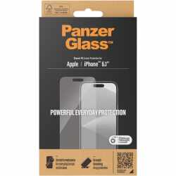 PanzerGlass Displayschutz Classic Fit f&uuml;r iPhone 15 Schutzglas klar